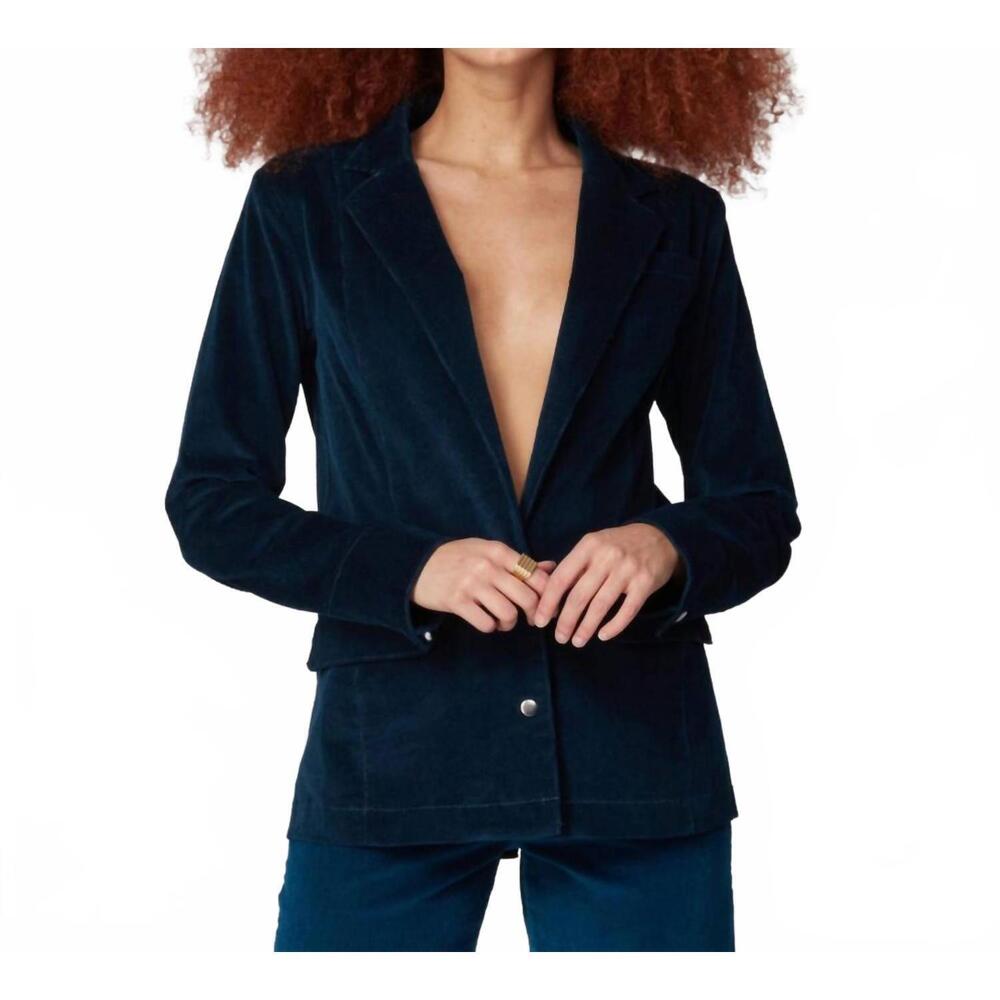 NEW LOLA JEANS monaco corduroy blazer in ensign blue